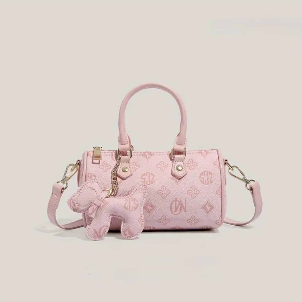 Mini Floral Crossbody Handbag in Soft Pink
